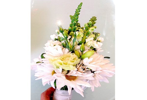 "hand-tied bouquet"